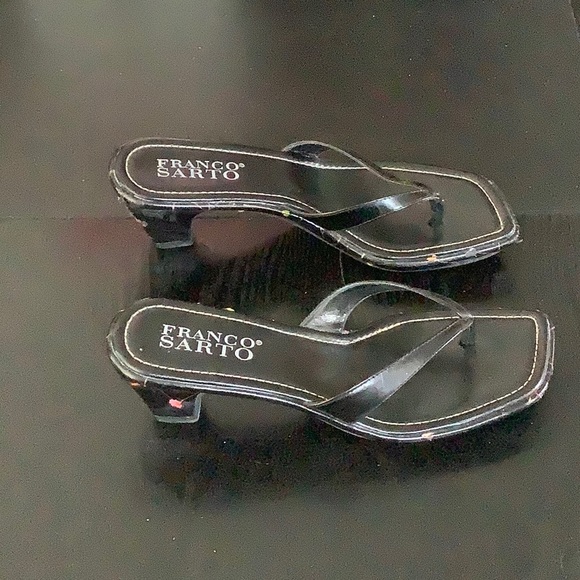 Franco Sarto black heeled sandal size 7 - Picture 3 of 6